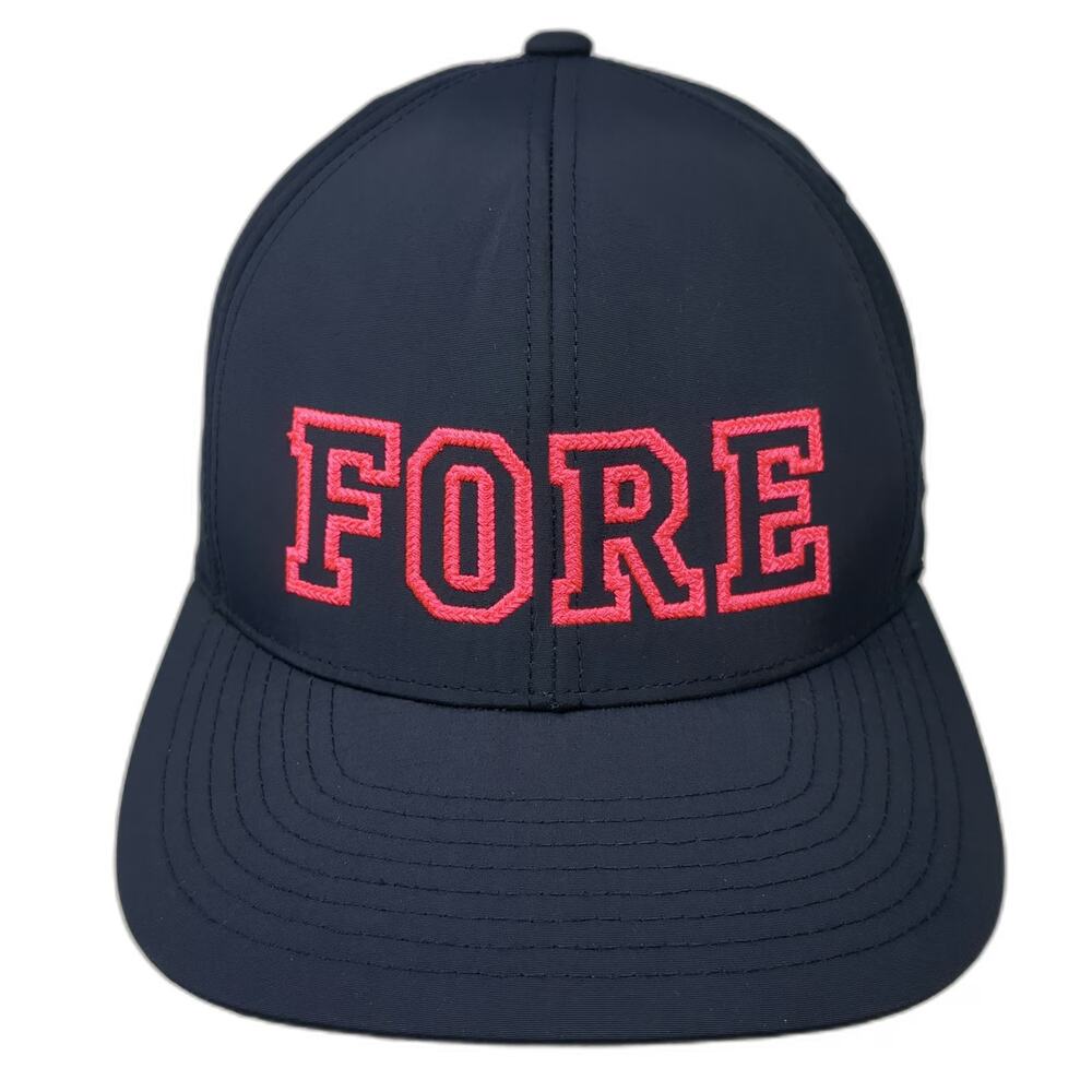 G/FORE Snapback Blue One Size Pink FORE Logo Golf Performance Adjustable Hat